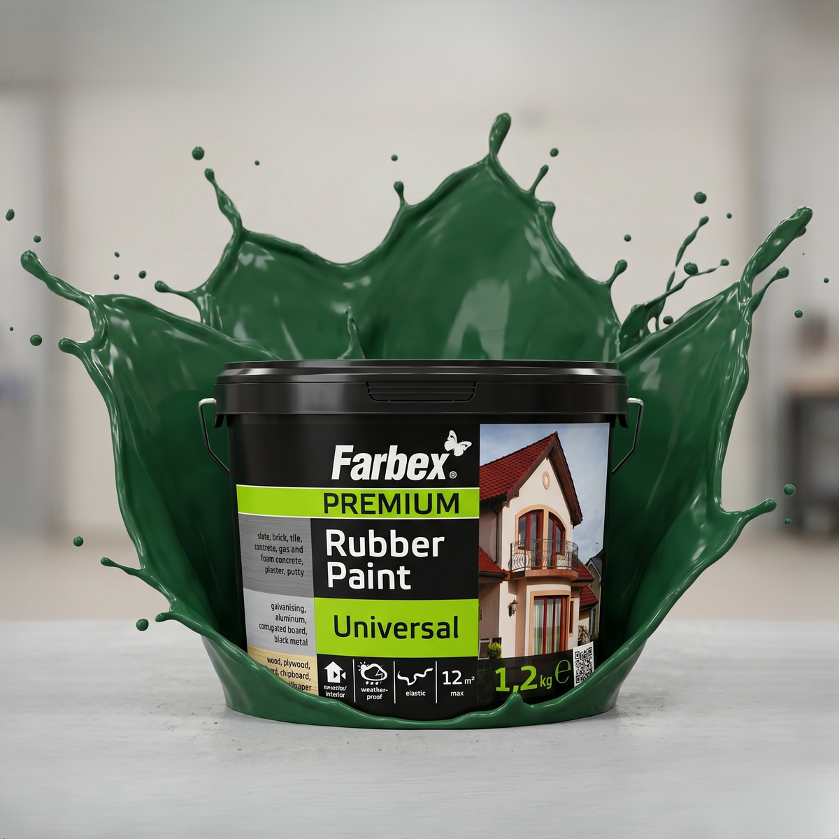Caoutchouc liquide vert – seau de 1,2 kg