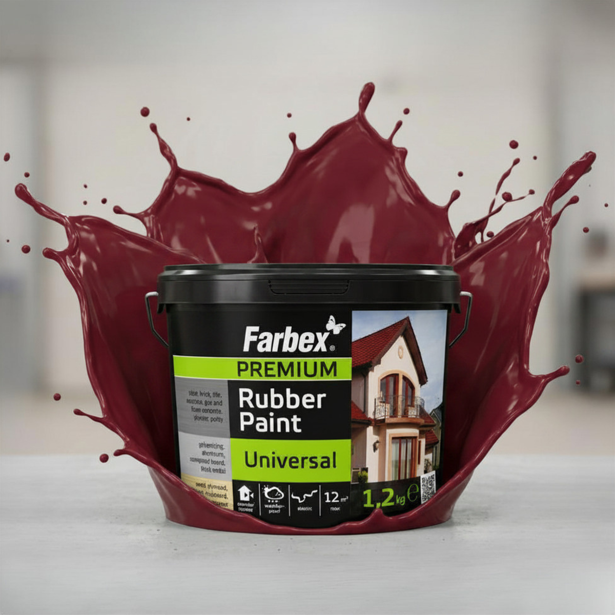 Liquid Rubber Cherry Red – 1.2 kg bucket